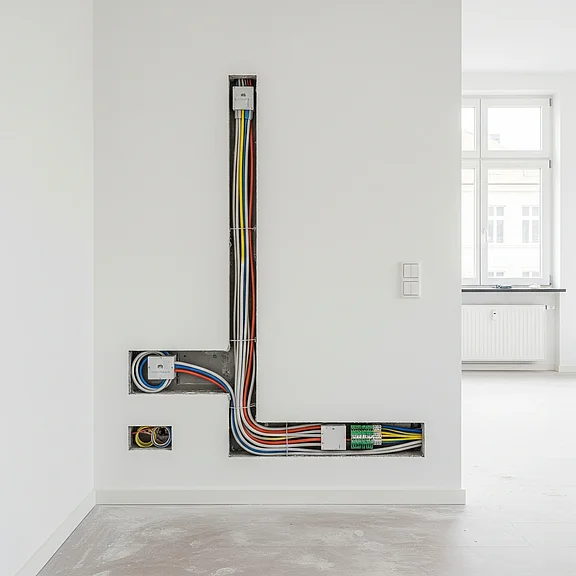 generiertes Bild von einem verzweigten Kabelschacht